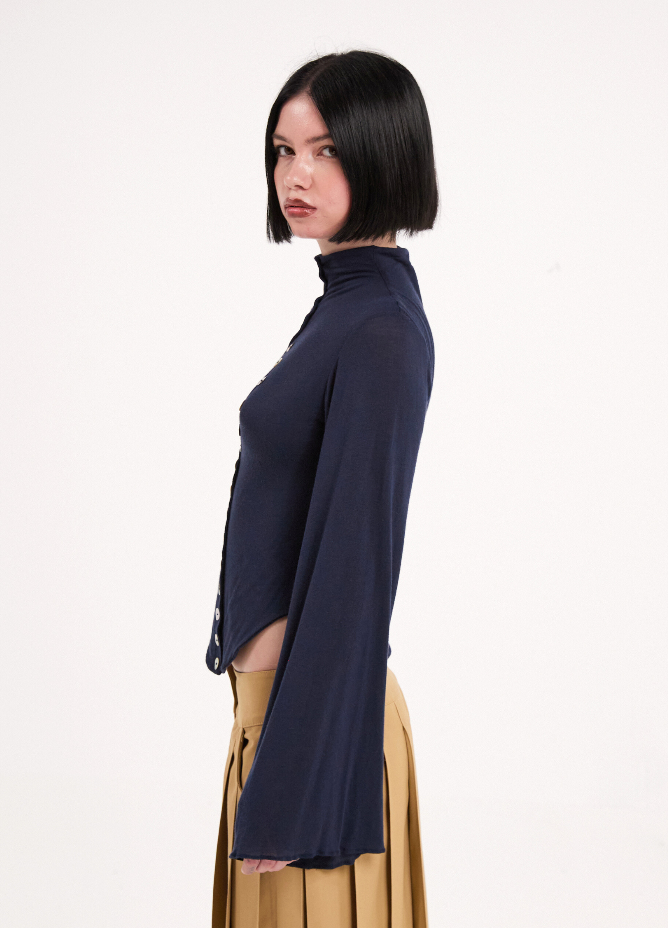 GIA LONG SLEEVE IN NAVY BLUE