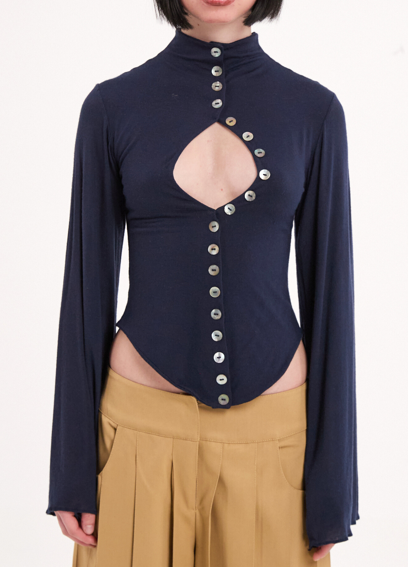 GIA LONG SLEEVE IN NAVY BLUE