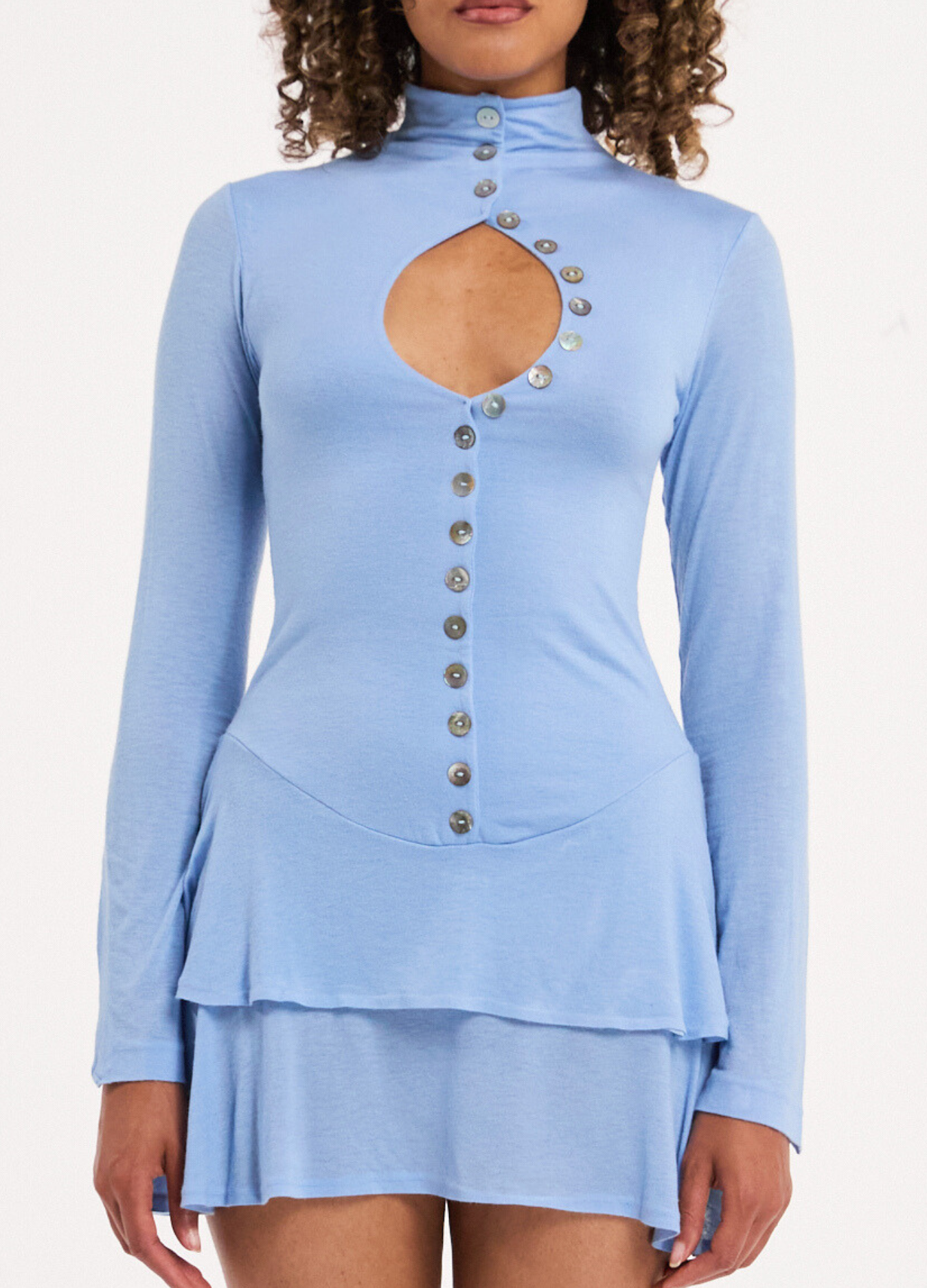 GIA MINI DRESS IN POWDER BLUE