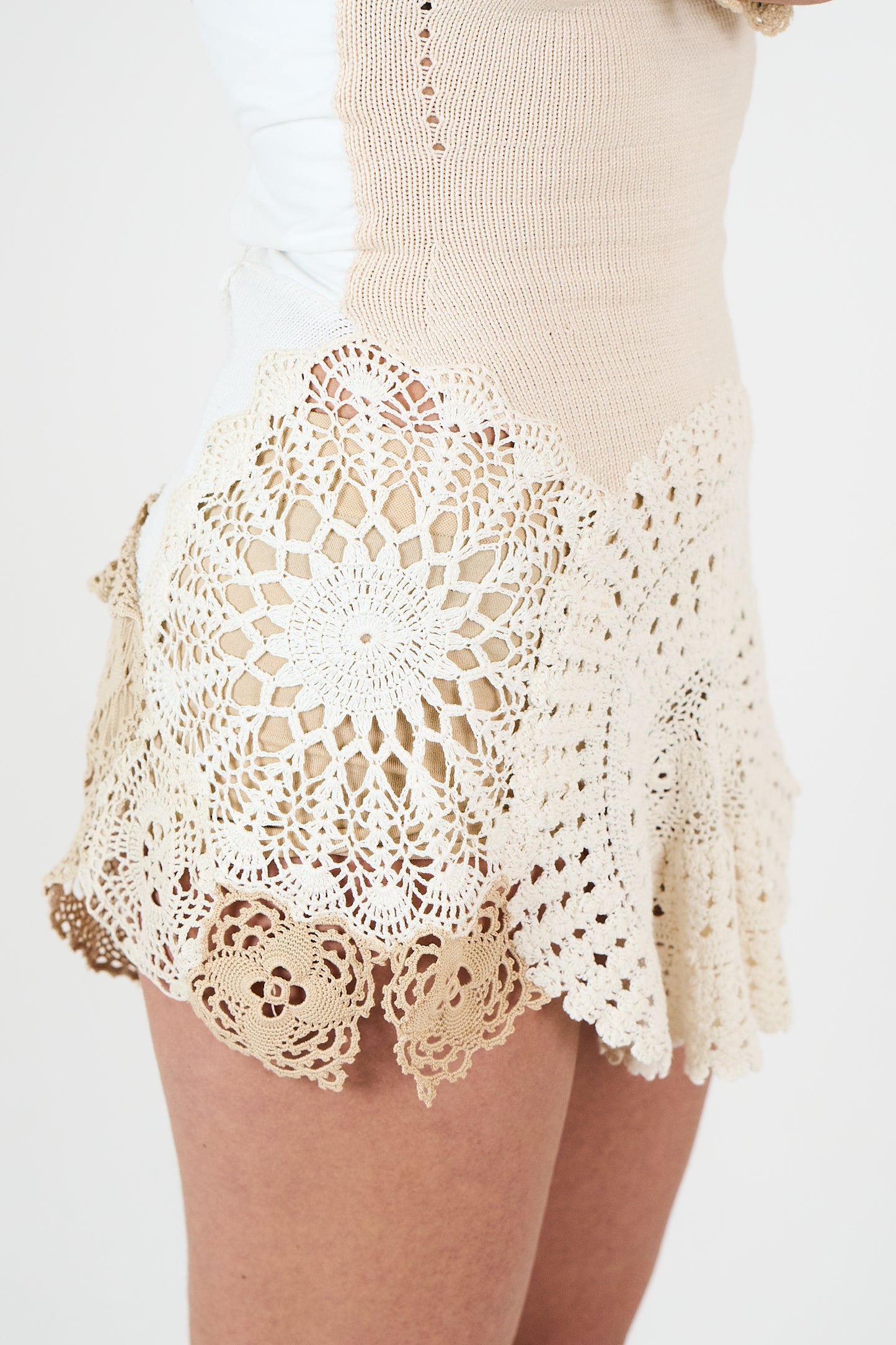 REWORKED DOILY MINI DRESS