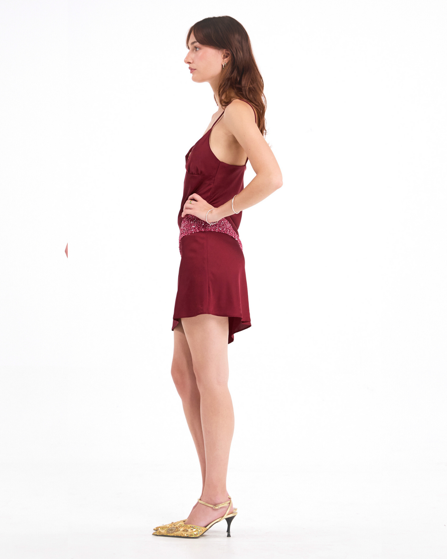 THE MARTINI MINI DRESS IN CHERRY